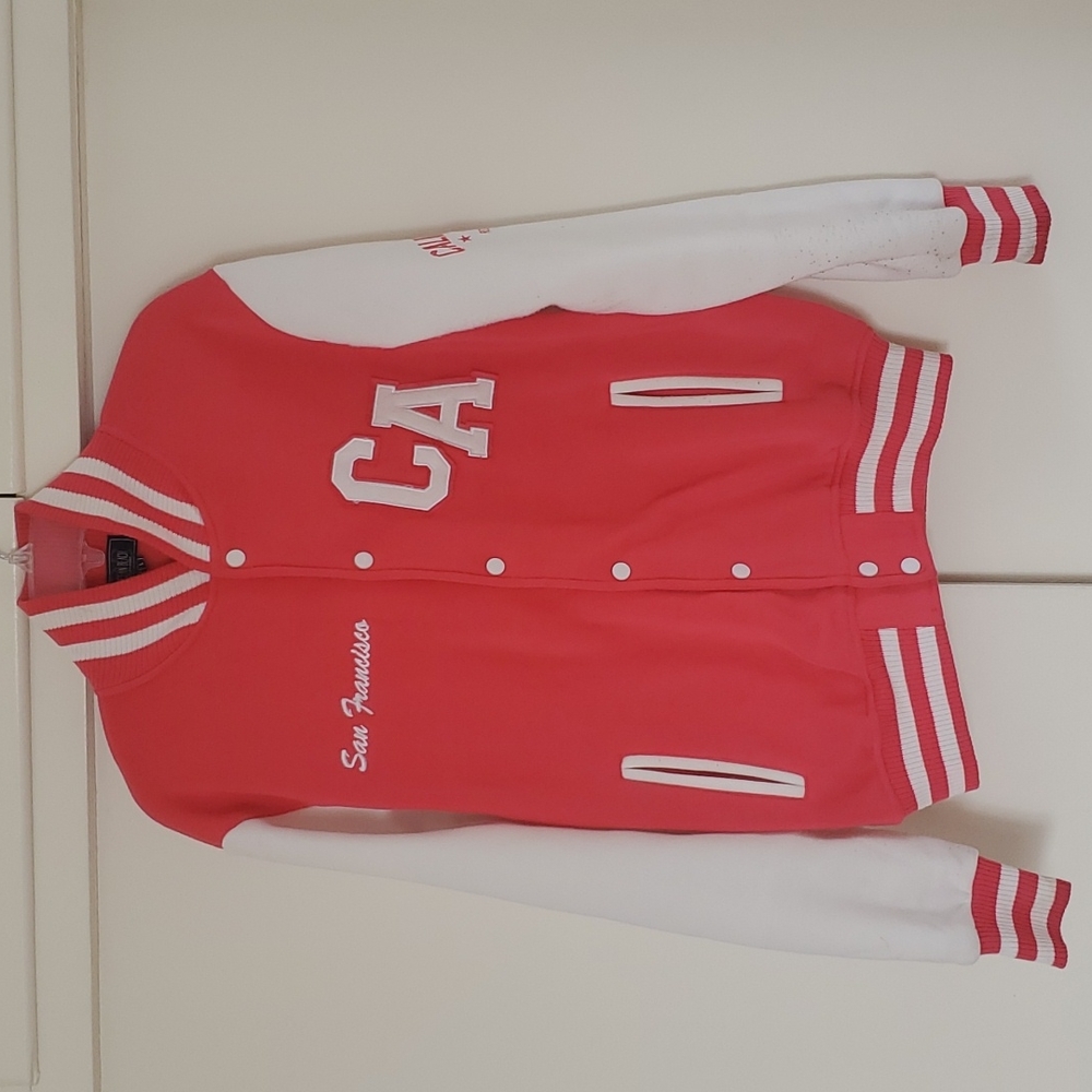 San Fransisco | Letterman’s Jacket | California | Snap button | NWT | Pink | L